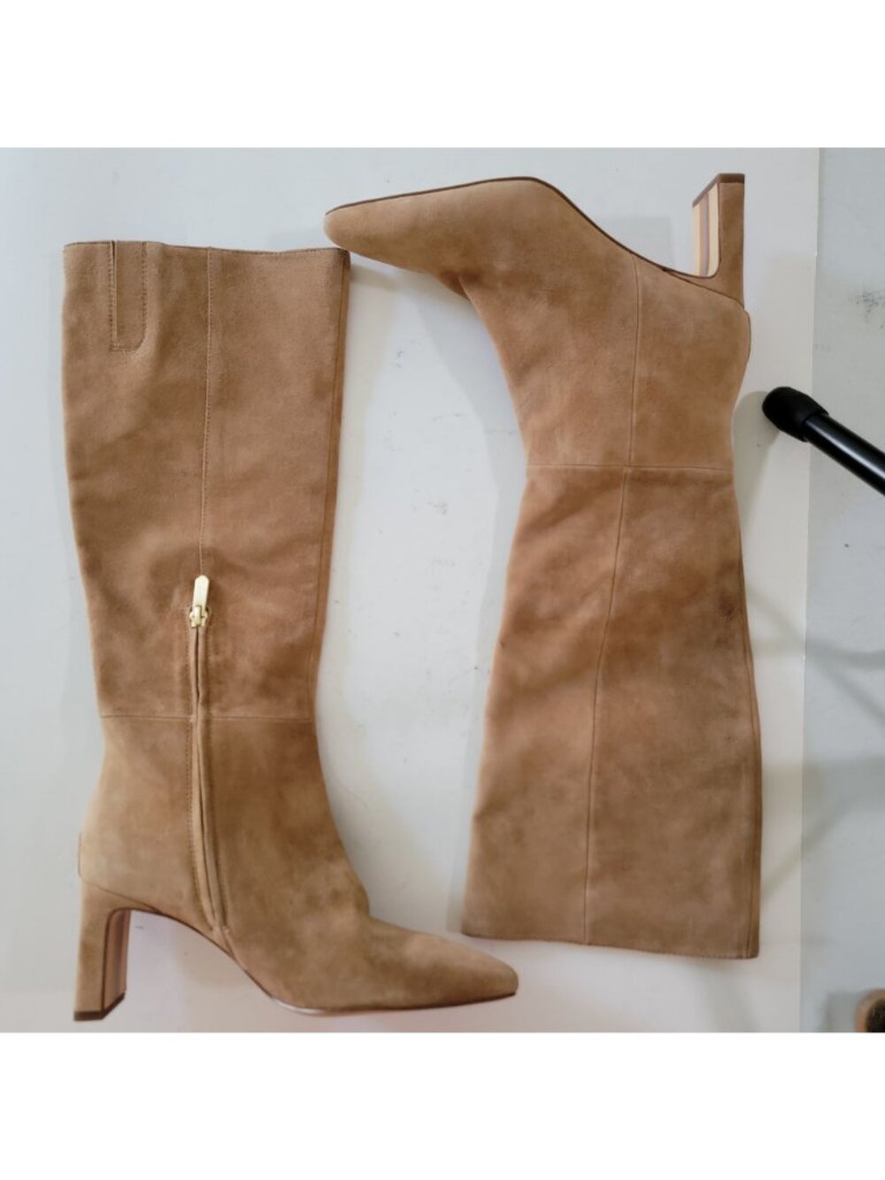 NEW Sam Edelman Sylvia Knee High Boots Suede Minimalist Contemporary Womens 8 - Picture 3 of 11